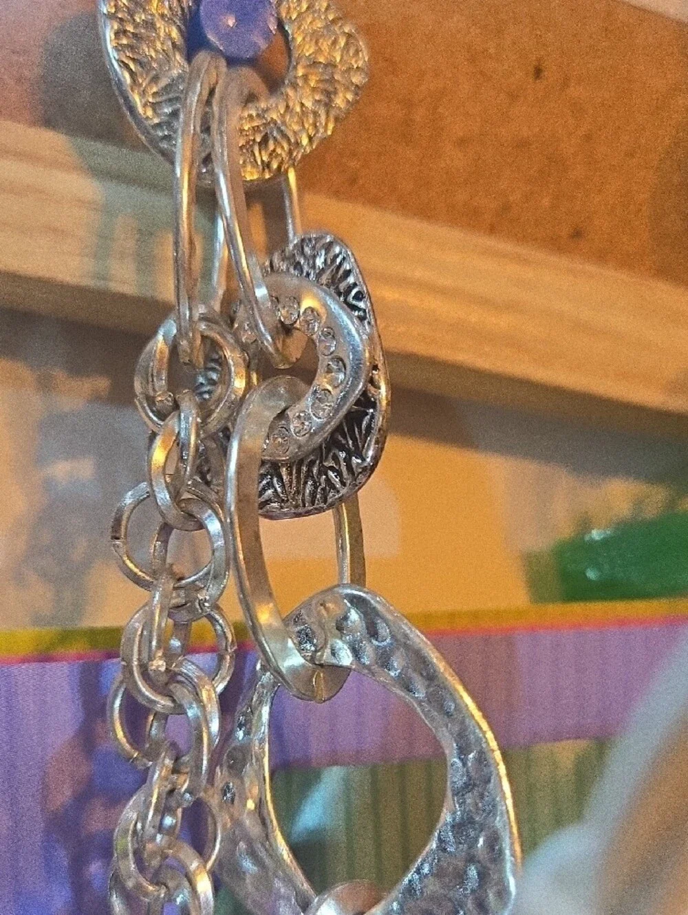 Chico's Silver Linked Chain Belt
